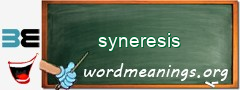 WordMeaning blackboard for syneresis